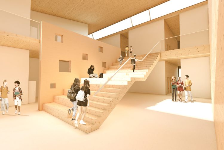 Innenraum mit Lerntreppe